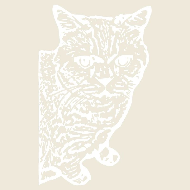 Chat White Silhouette Cadeau Cat Lover