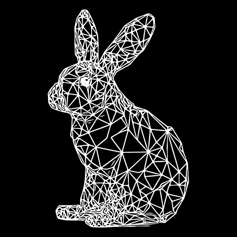 Mignon Lapin Géométrique Petites Lignes Lapin