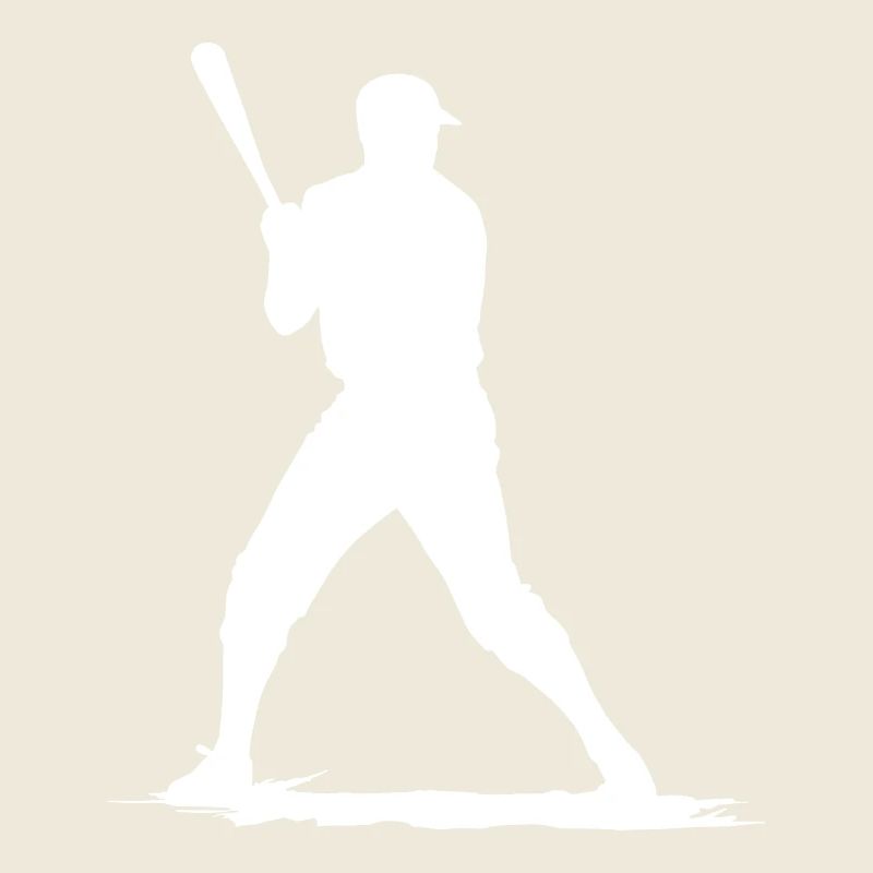 Baseball player with baseball bat