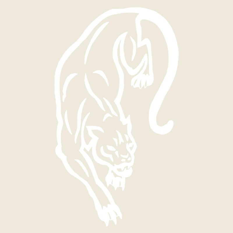 Silhouette de panthère blanche