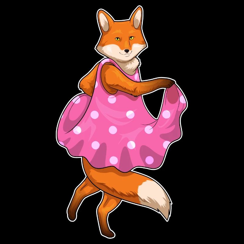 Fuchs Polka Dots Kleid