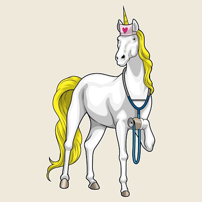 Einhorn Krankenschwester Stethoskop