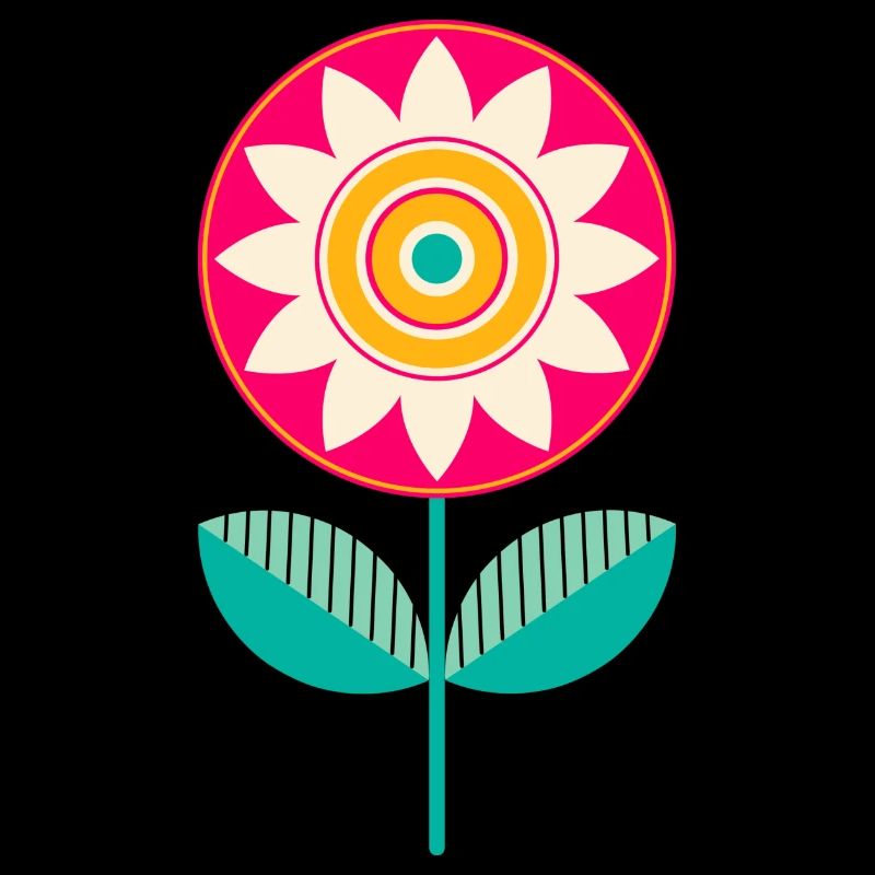 Fleur colorée mignonne