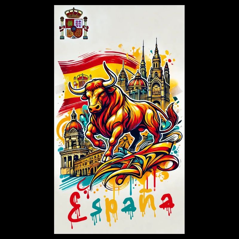 Spain bull Espana flag