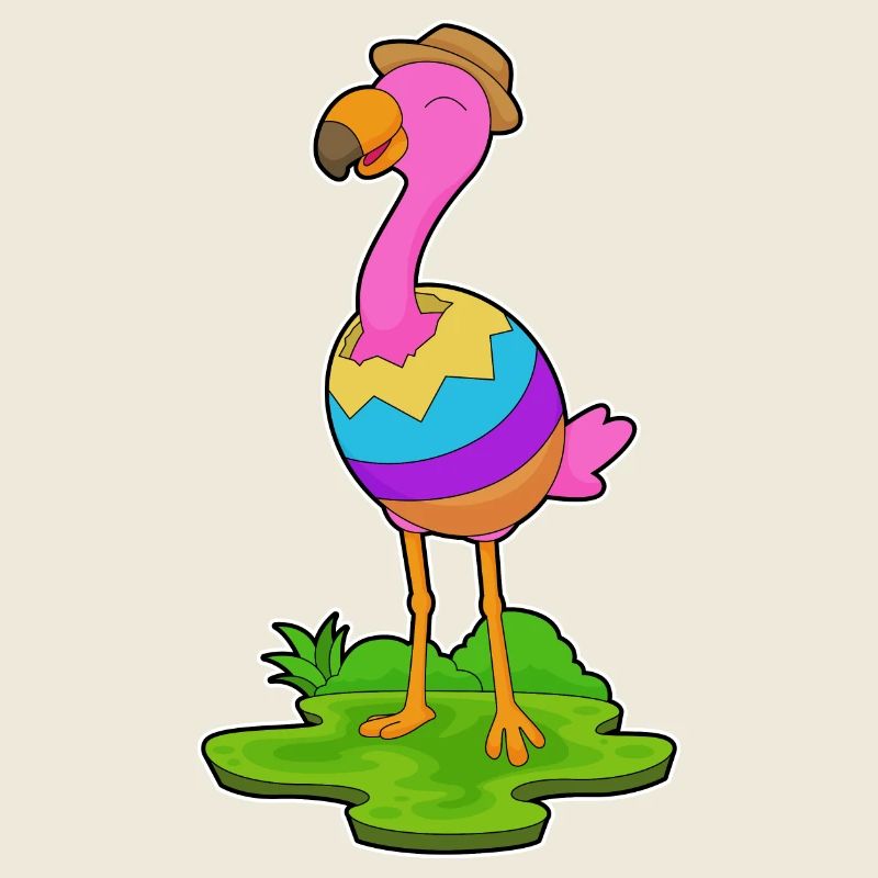 Oeuf de Pâques Flamingo