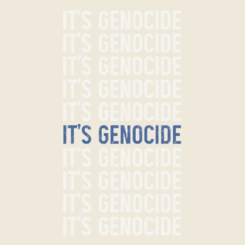 Typographic Phrase Repeated Genocide