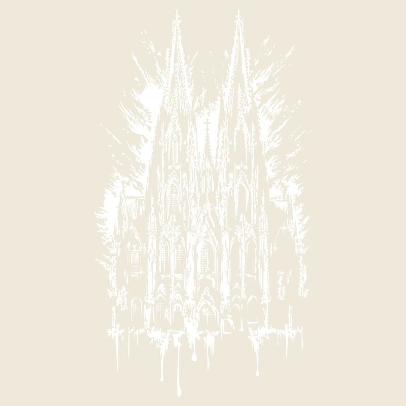 Cologne Cathedral Graffiti Splash Illustration