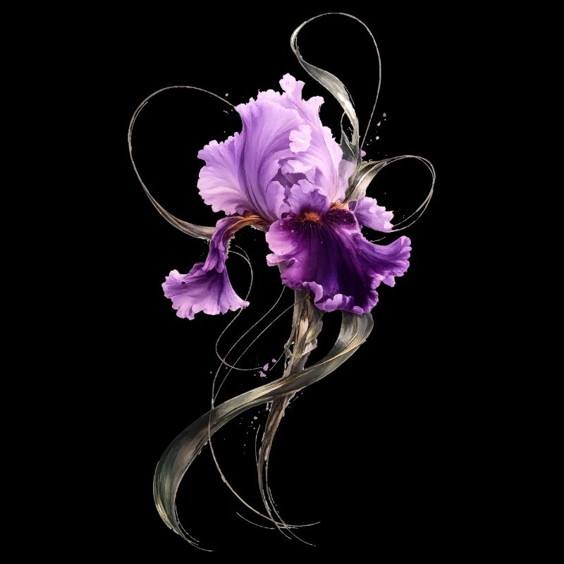 Lila Iris Blüte Elegante Blumenkunst 