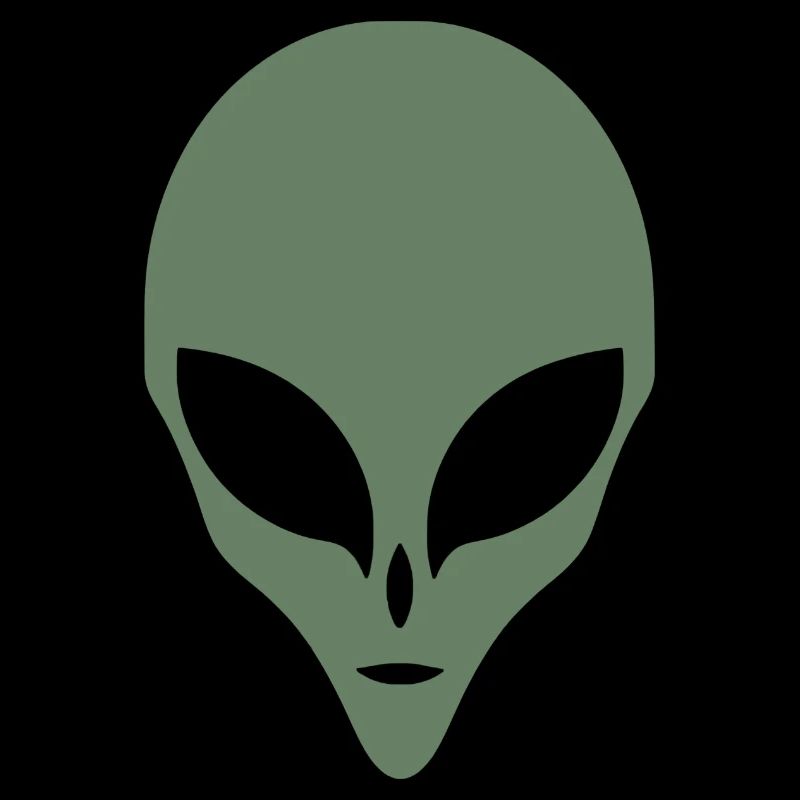 Alien Silhouette Head Face