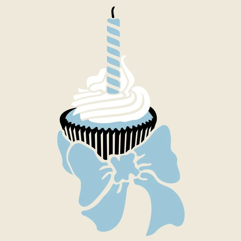 birthday cupcake / Geburtstagsmuffin (e, 2c)