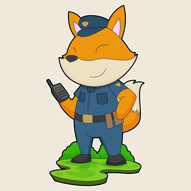 Fox Policier Microphone Police