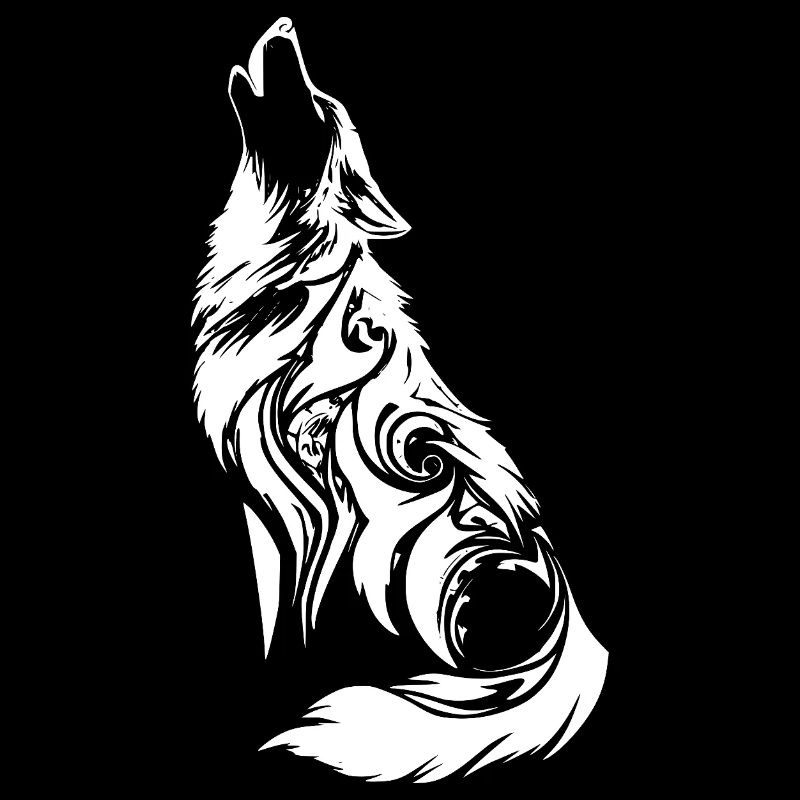 Tribal Wolf Nordic Tattoo