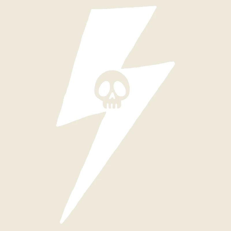 Crâne et éclair blanc