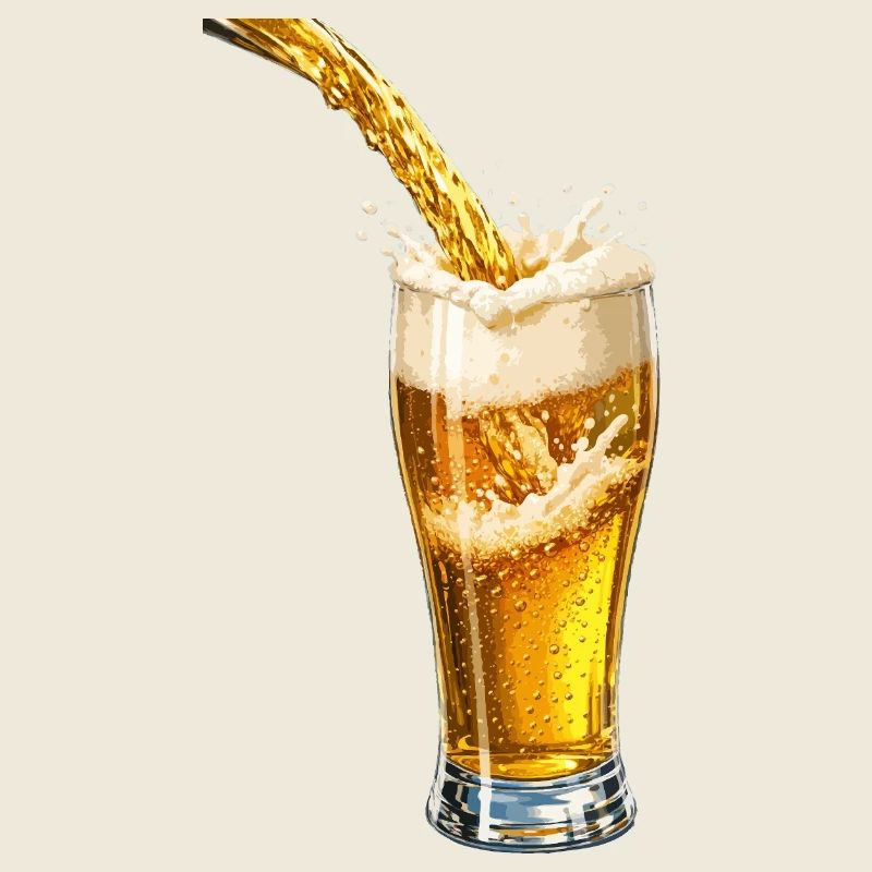 Éclat de mousse de bière dorée