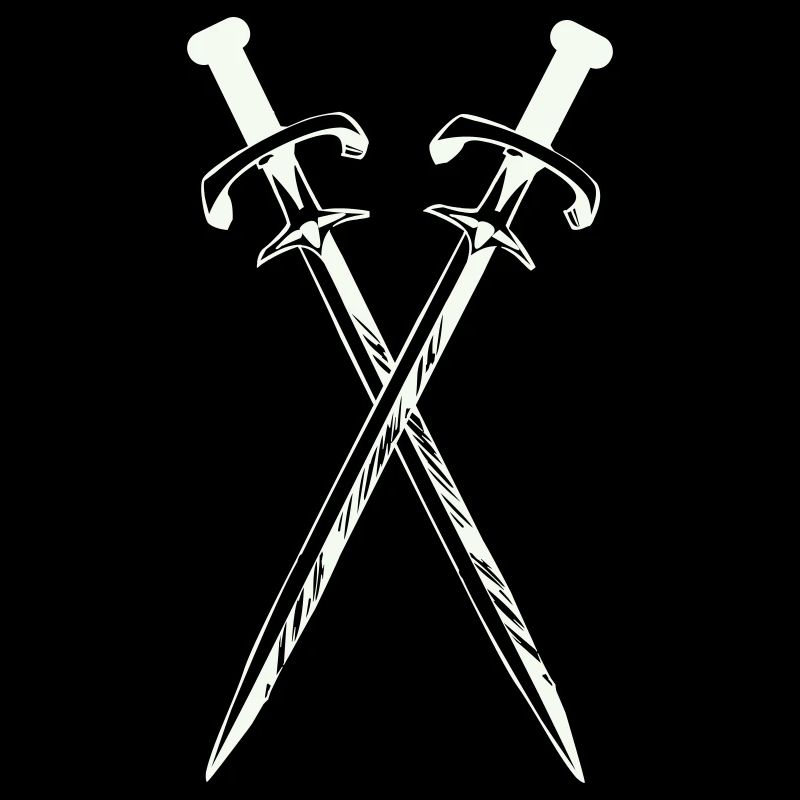 Deux épées en croix