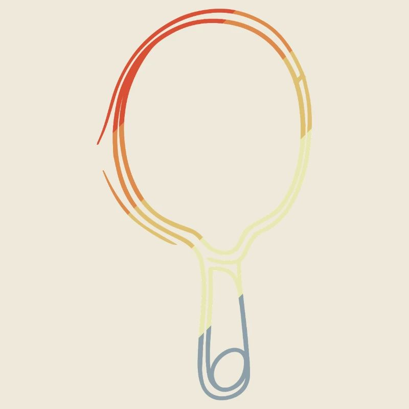 Sketch rétro de tennis de table