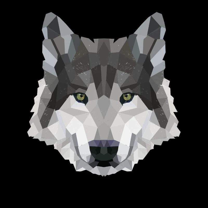 LOUP POLYGONE Husky Wolves Wildlife America