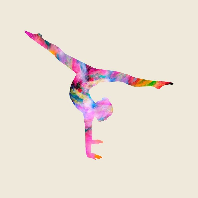 Turnen Handstand bunt