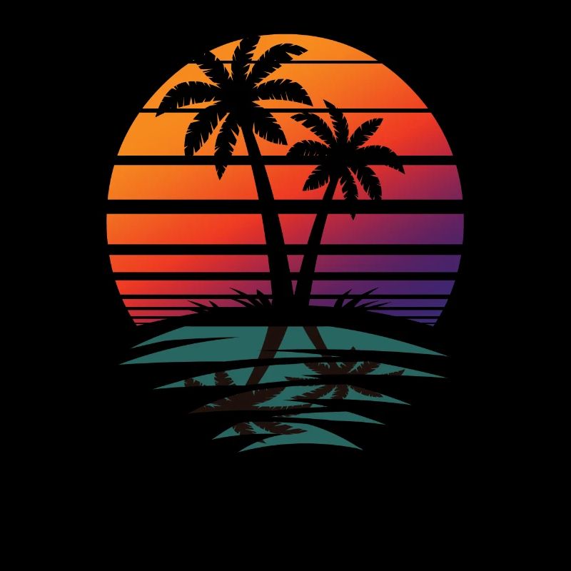 Palm Tree Retro Gift - Cadeau amoureux de la nature