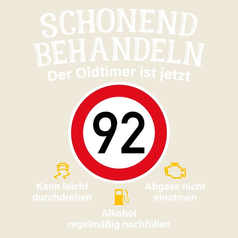92. Geburtstag Schonend Behandeln Oldtimer Ist 92