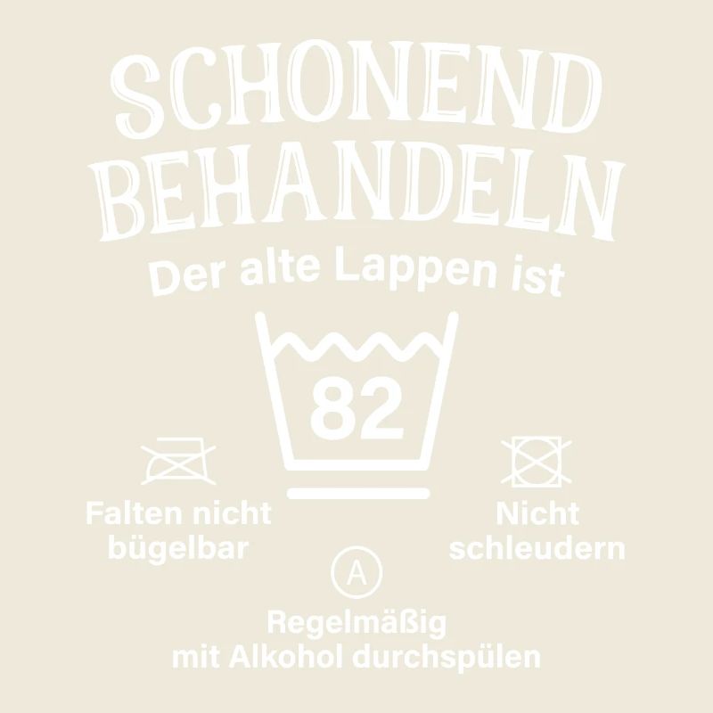 82. Geburtstag Schonend Behandeln Alte Lappen 82