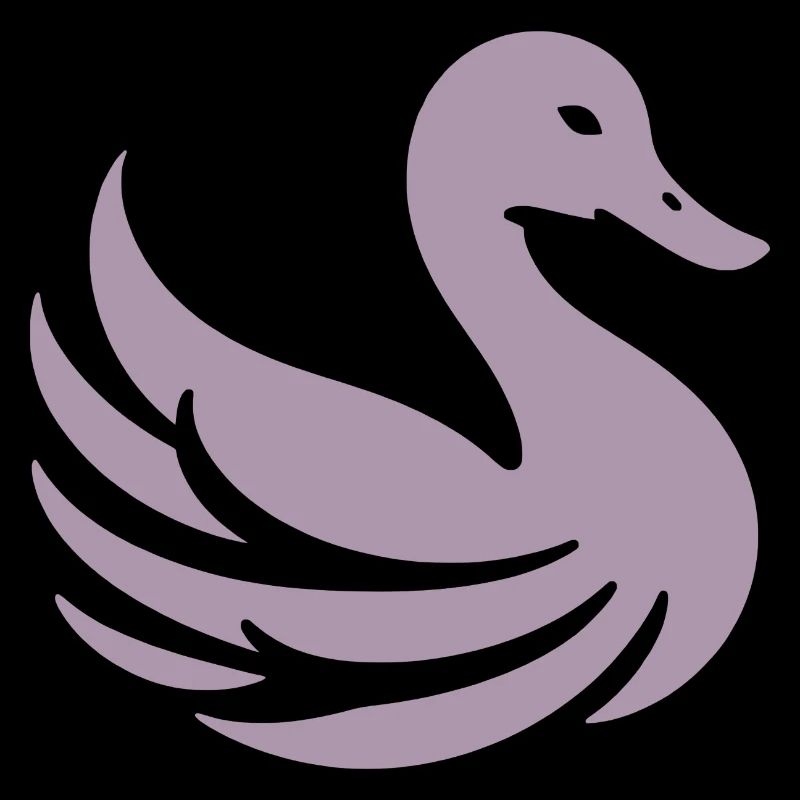Clear Lines: Duck in Silhouette Minimalist