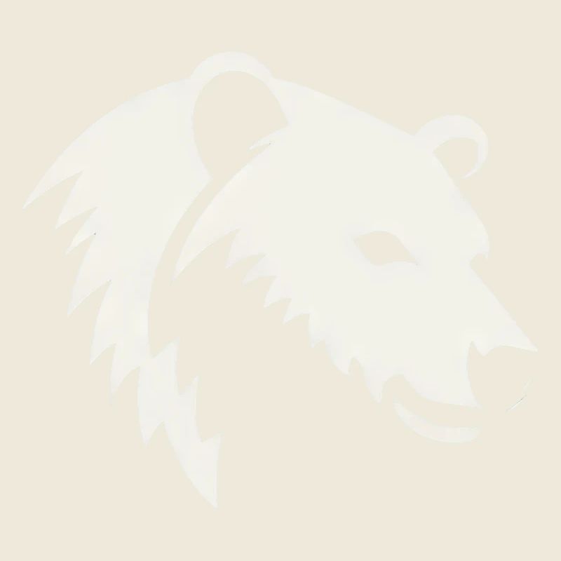 Bear silhouette of a polar bear head