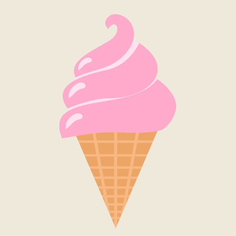 Softeis Eis - Rosa Sommer Eis