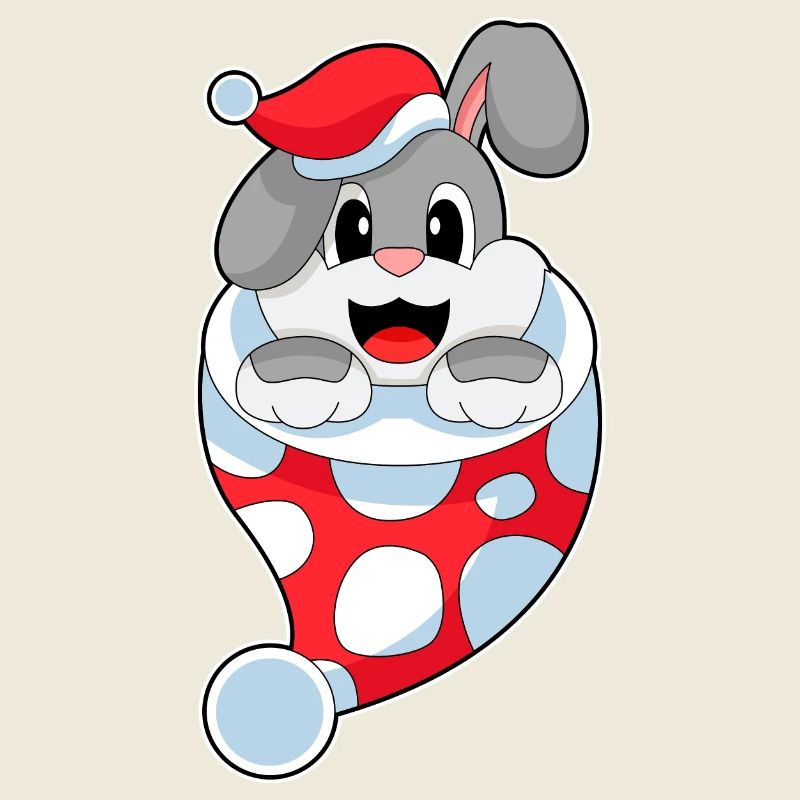 Chaussette de Noël Lapin