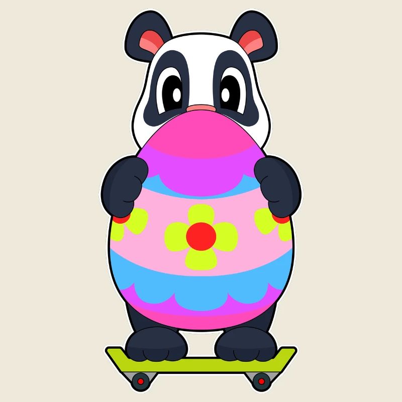 Panda Easter Skateboard
