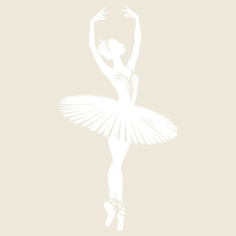 Ballet moderne en silhouette de ballerine