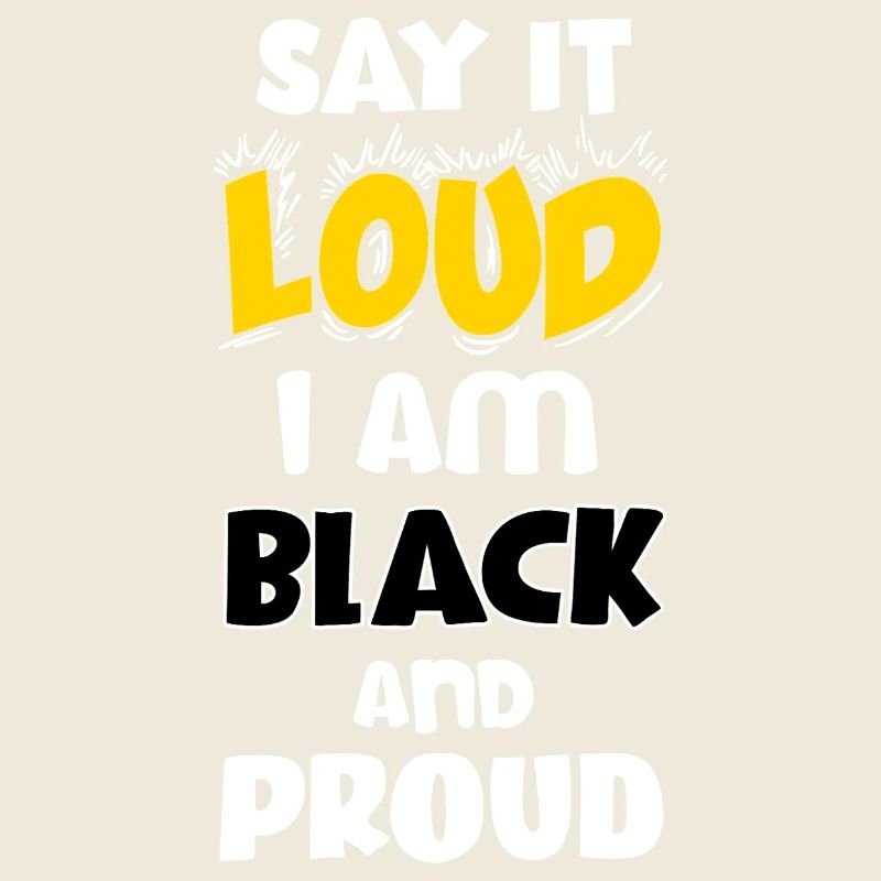 Loud Black Bold Statement Empowerment Design