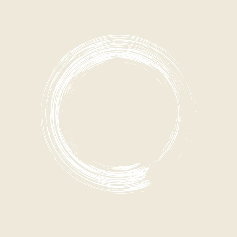 Circle design brush icon white