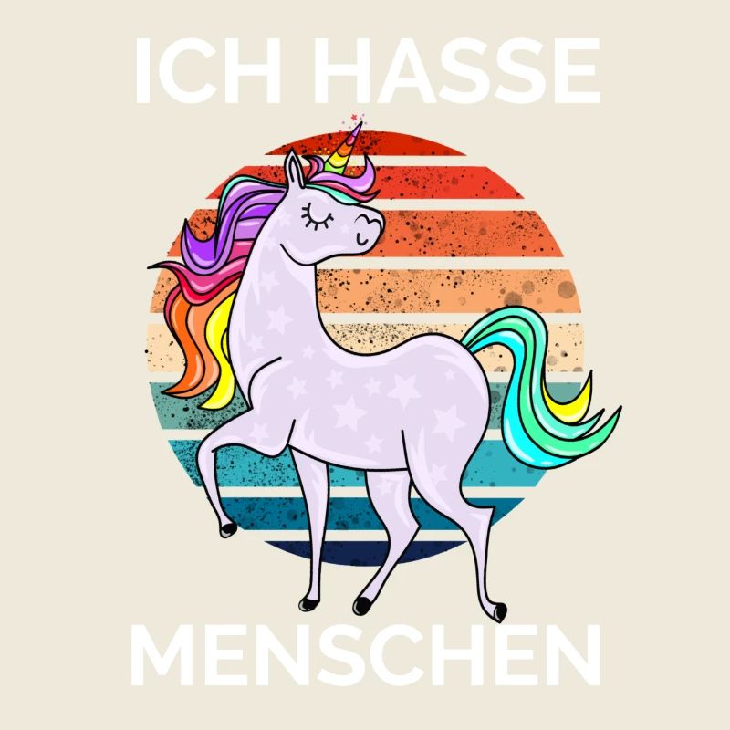 buntes Einhorn - Ich hasse Menschen