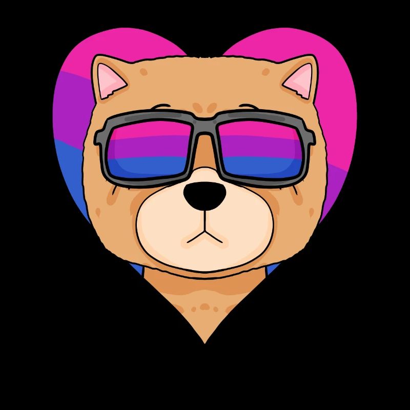 Bisexuell Chow Chow Hund - Hund mit Brille