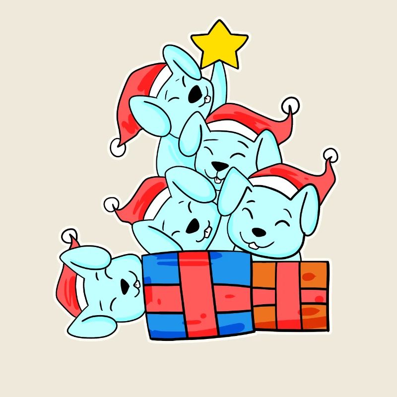 Rabbit Christmas Tree Christmas