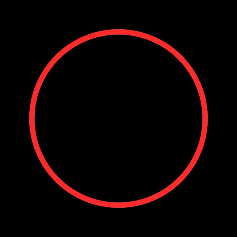 Circle Ring Shape Symbol Red