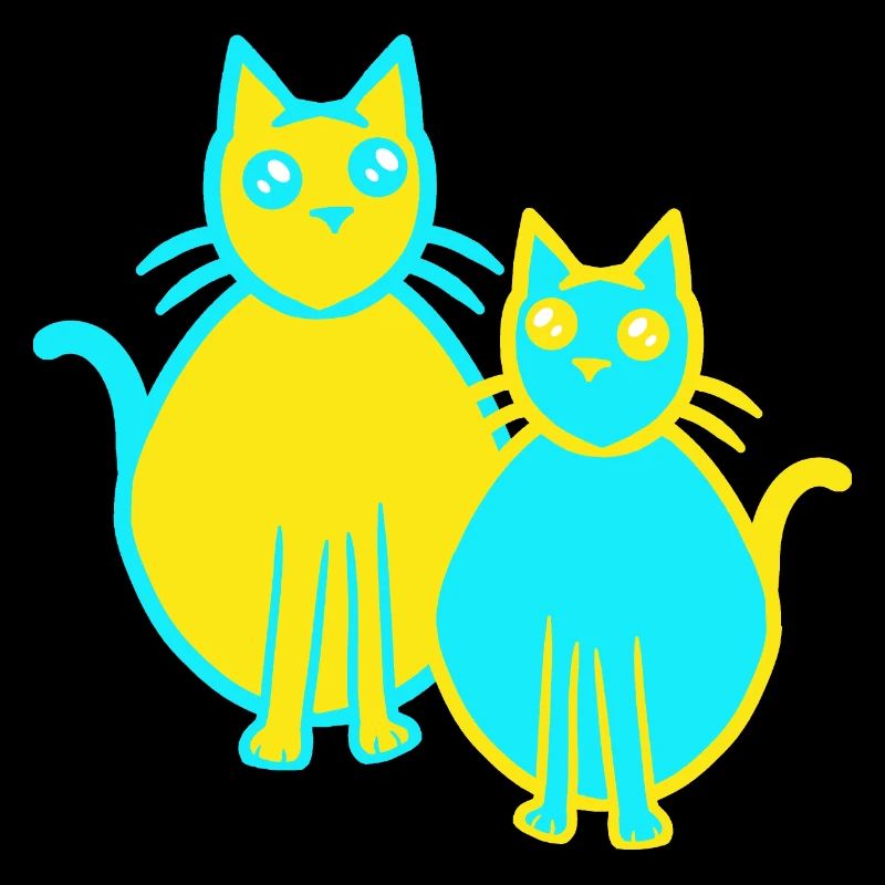 Chats Chat Chaton Rétro Vintage des années 80