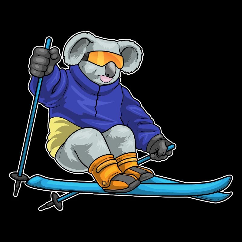 Koala Skifahrer Skibrille Ski