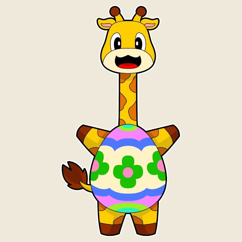 Oeuf de Pâques girafe