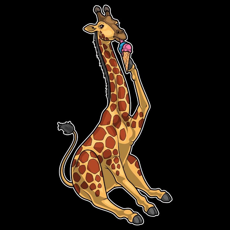 Glace gaufre girafe