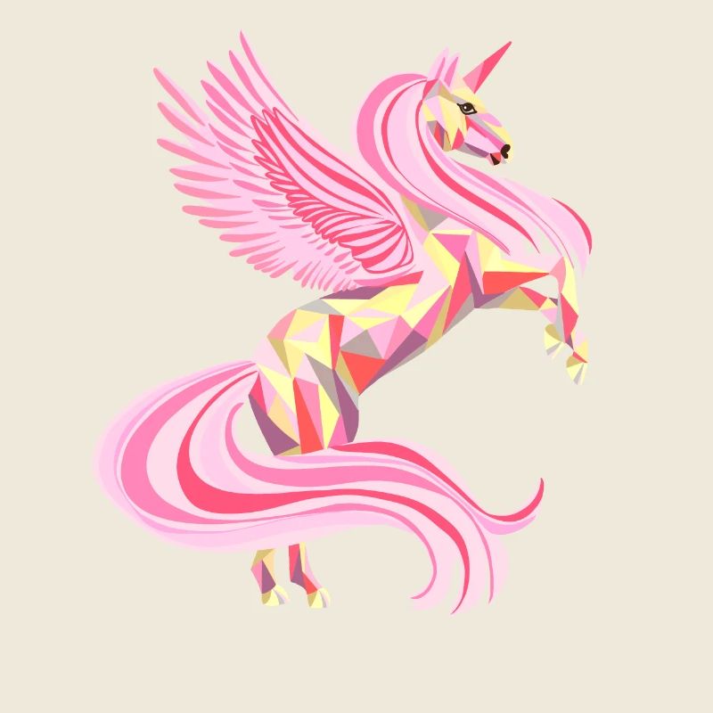 Enchanting unicorn in light pink