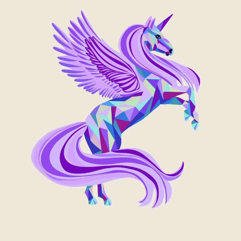 Licorne enchanteresse en violet