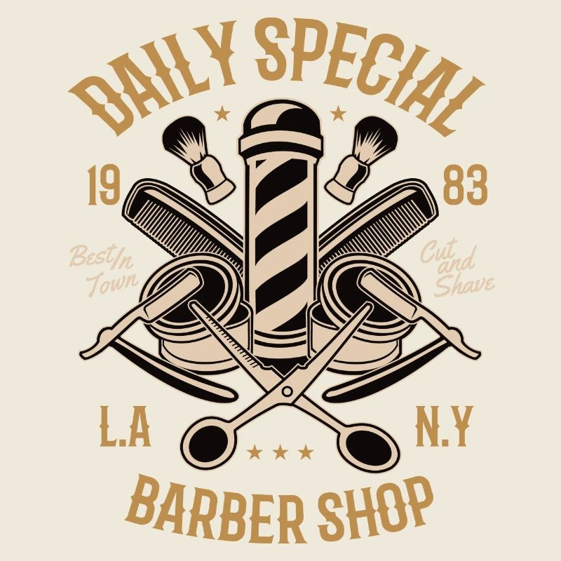 salon de barbier Barbershop rasent Bartmann