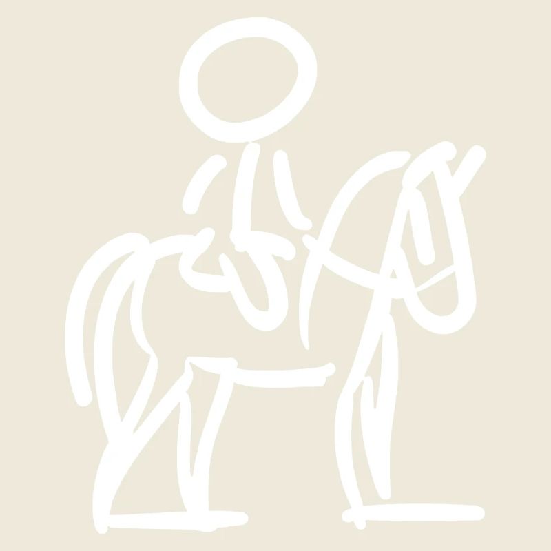 Rider on Perd Minimalist Style