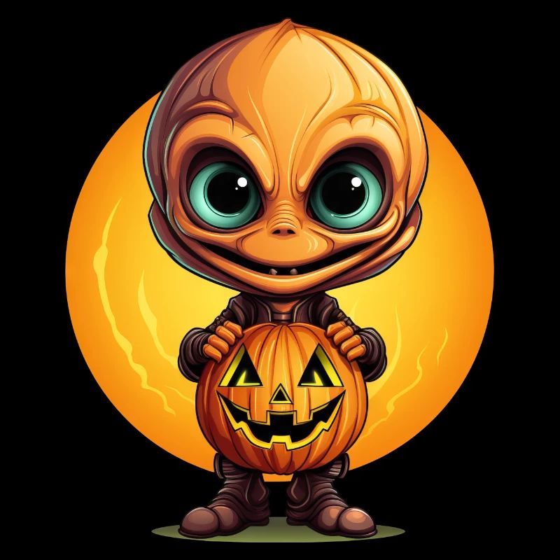 Halloween Alien - Orange Alien