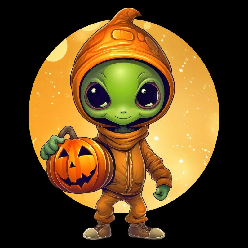 Alien & Pumpkin: Coucher de soleil d’Halloween
