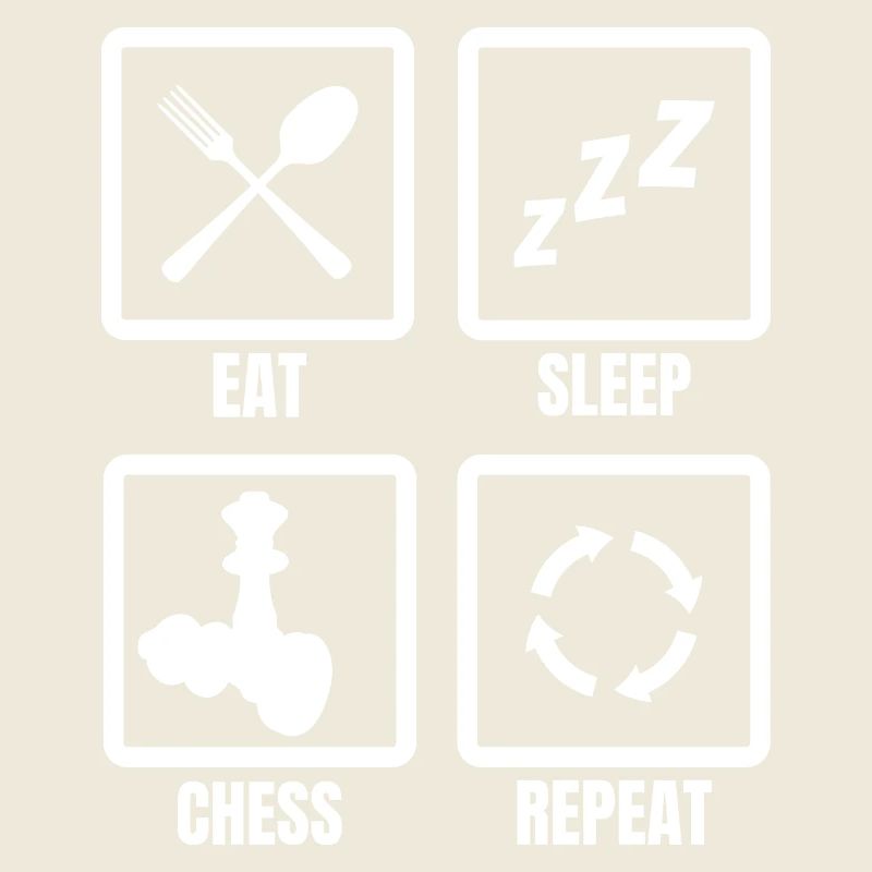 Manger, dormir, jouer aux échecs, répéter
