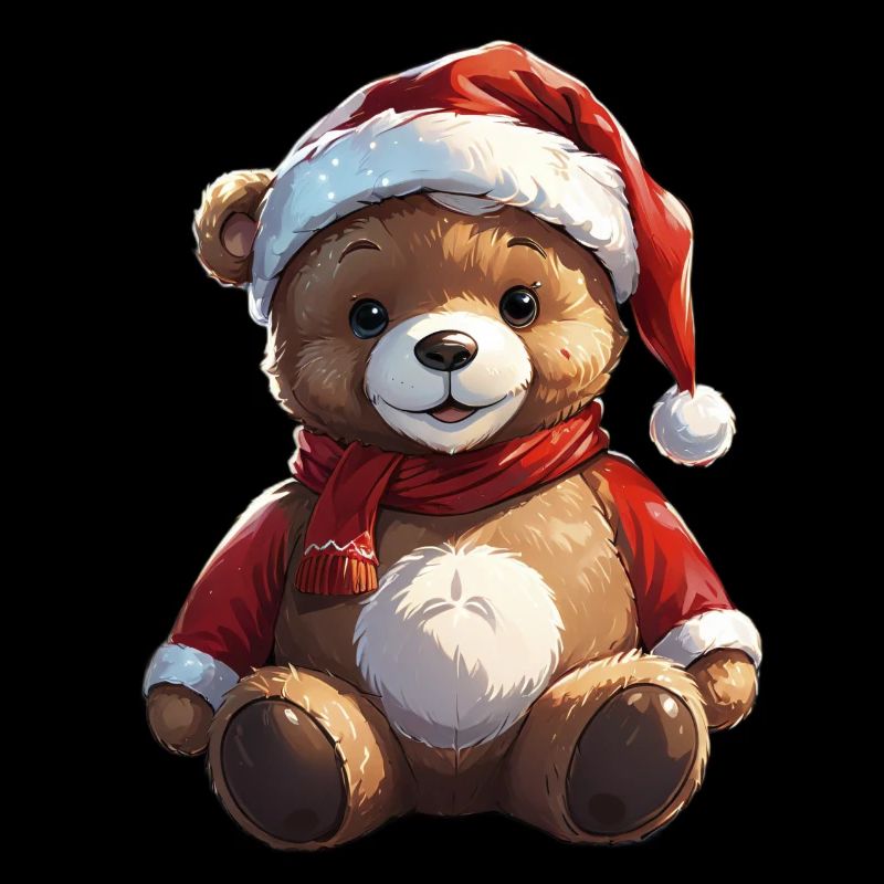 Christmas Cute Teddy Bear Santa Hat