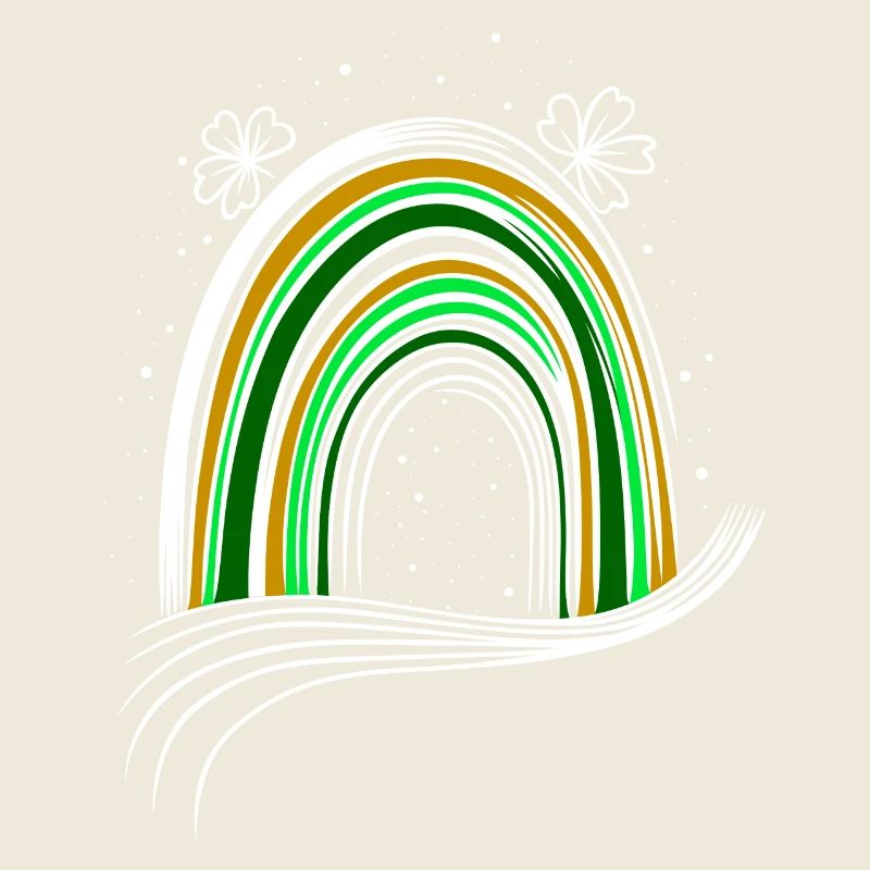 Irish Day Regenbogen mit Kleeblatt St Patricks Day